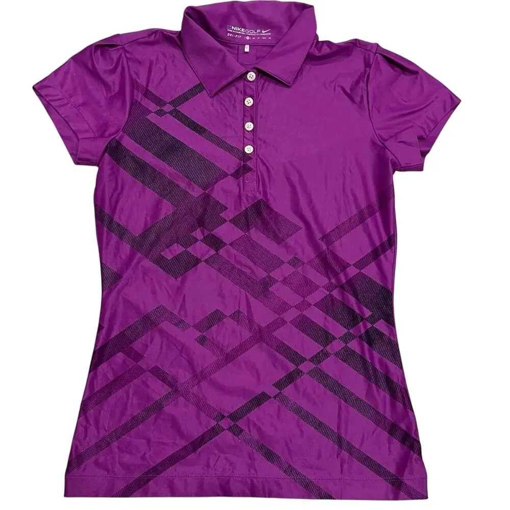 Nike Golf Women's XS Dri-Fit Purple Polo Shirt